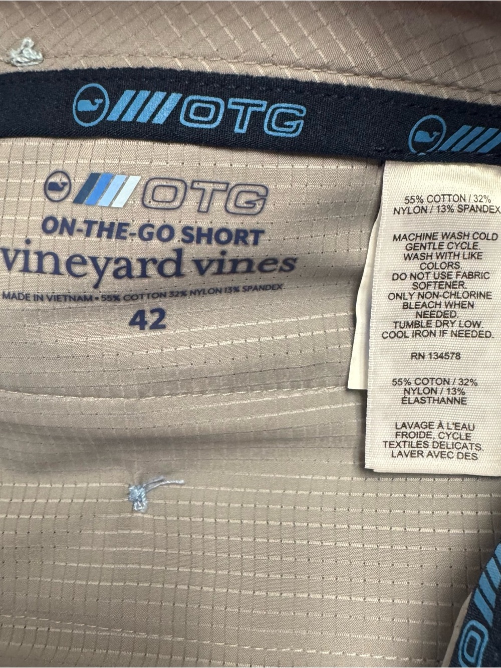 Vineyard Vines On-The-Go Performance Shorts 7" Stretch Golf Casual 42 Light Blue - Picture 8 of 10